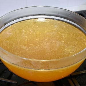 Pressure cooked turkey stock