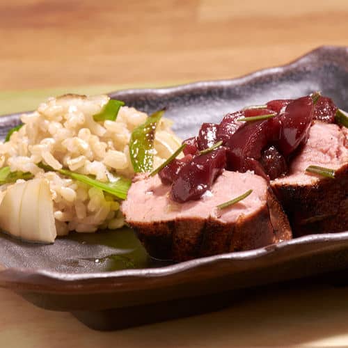 Sous Vide Boar Tenderloin Recipe with Cherry Chutney image