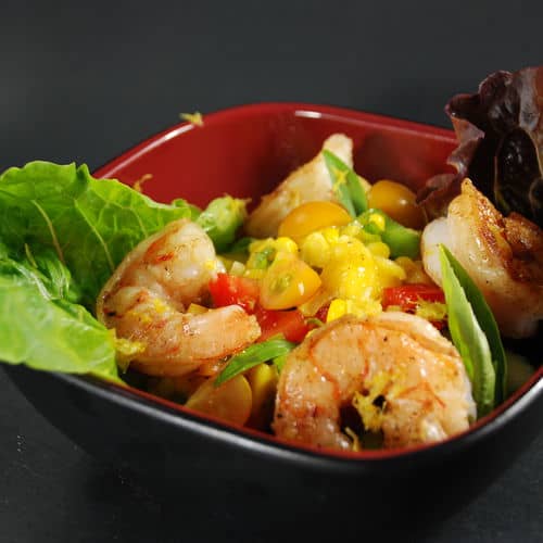 Corn and Mango Salad Recipe with Sous Vide Shrimp image