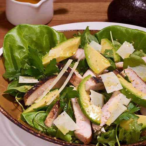 Sous Vide Spicy Turkey Breast Recipe with Avocado Salad image