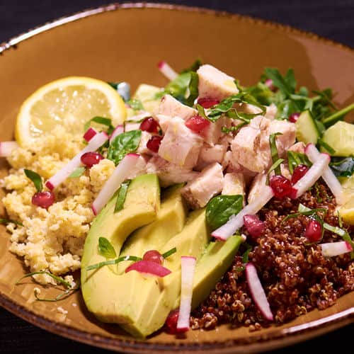 Sous Vide Chicken and Avocado Bowl Recipe image