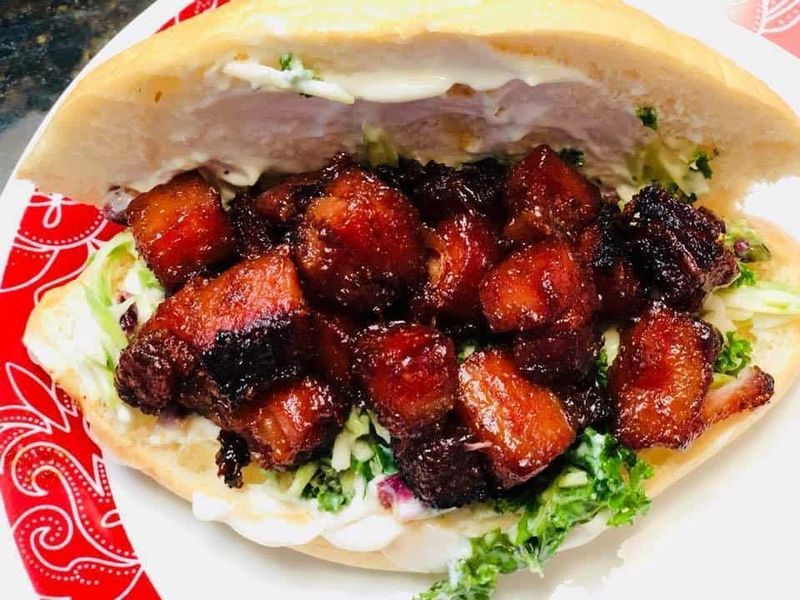 Sous Vide BBQ Pork Belly Burnt Ends Sandwich Recipe