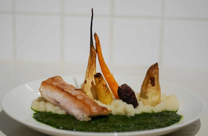 Sous Vide Crocodile with a Root Vegetable Swamp Recipe