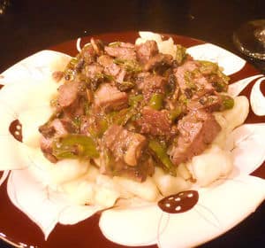 Sous vided lamb leg with gnocchi