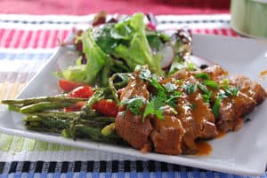 Pressure cooked pork xanthan sauce