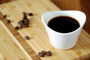 Expresso infused bourbon sous vide