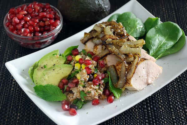 Sous vide chicken breast zaatar bulgur