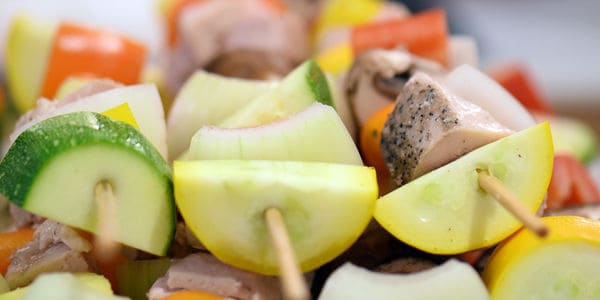 Sous vide shish kabobs chicken