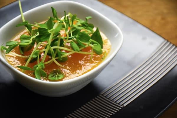 Chilled cantaloupe soup wide