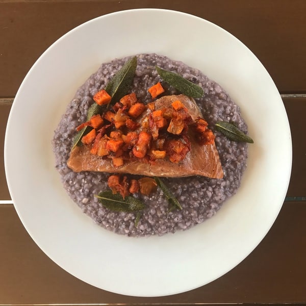 Bourbon glazed sous vide salmon