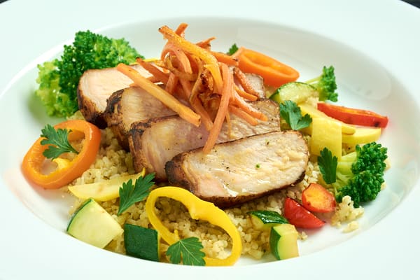 Sous vide pork freekeh bowl 8