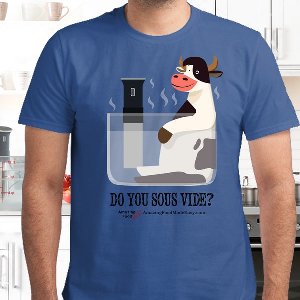 Mens model kitchen square cow blue