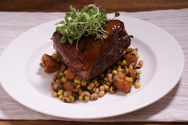 Sous vide boar strip loin