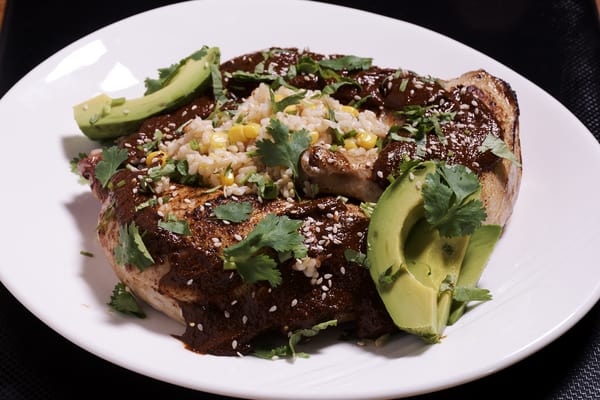 Sous vide chicken thigh mole 9