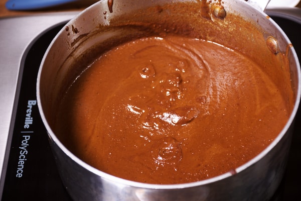 Sous vide chicken thigh mole 33