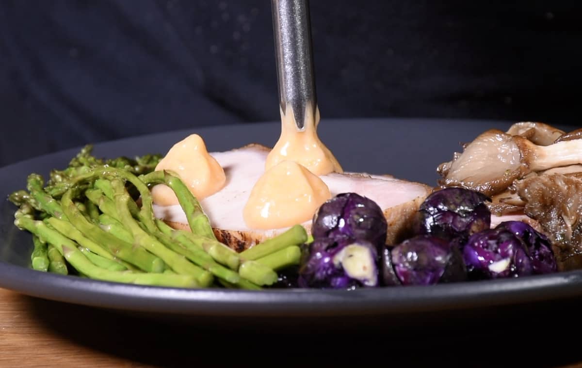 Mango curry agar foam whipping siphon 53