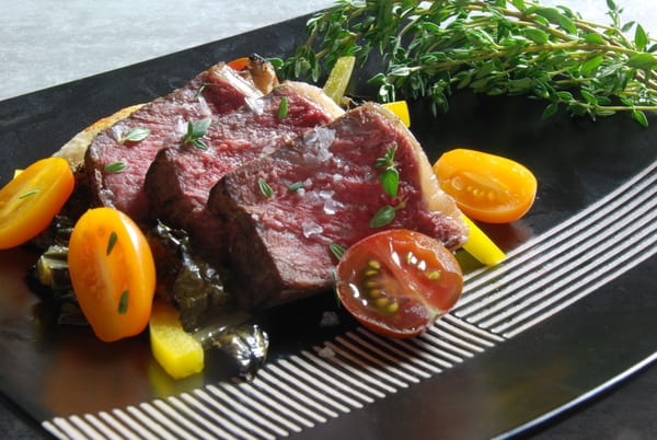 Sous vide ribeye white bean puree 31