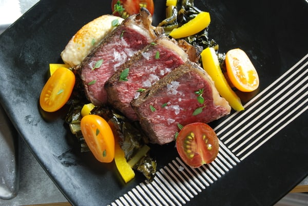 Sous vide ribeye white bean puree 17