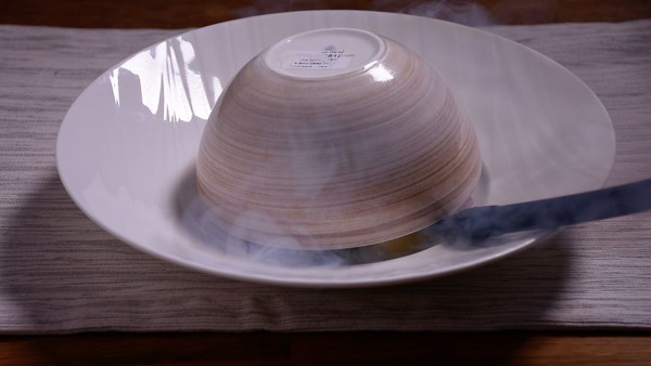 Sous vide smoked scallop salad smoking