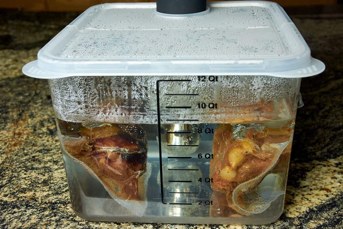 Sous vide bath meat