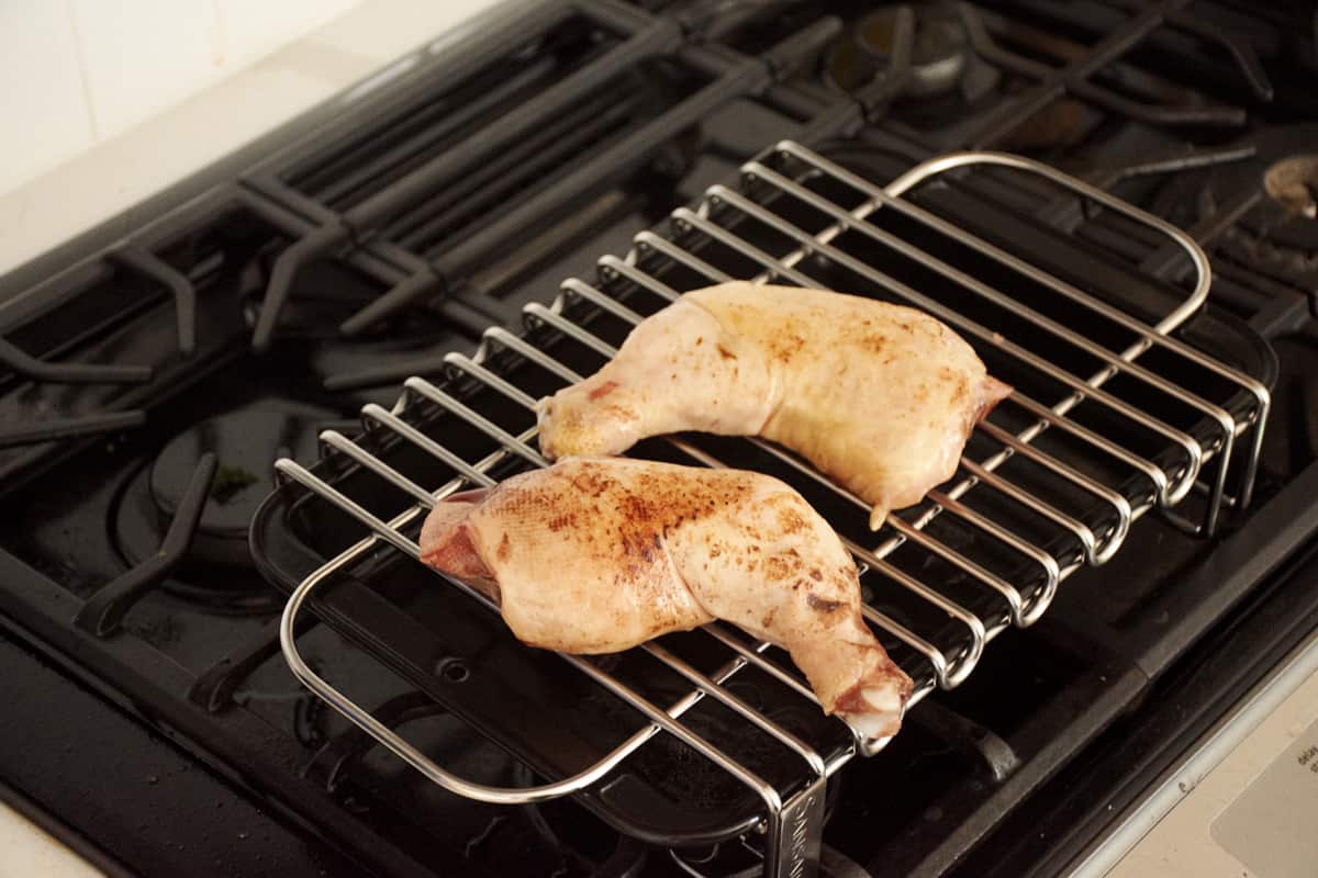 Sous vide chicken thigh mole 16