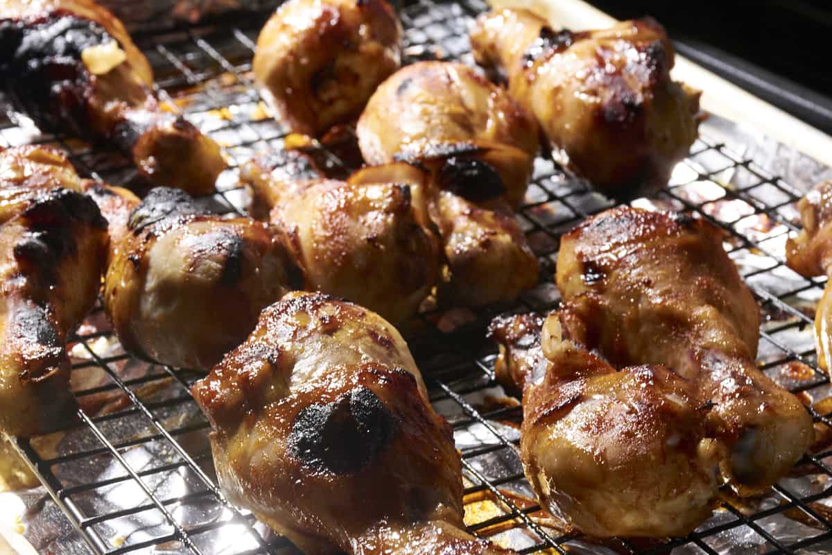 Sous vide chicken legs honey sriracha 17