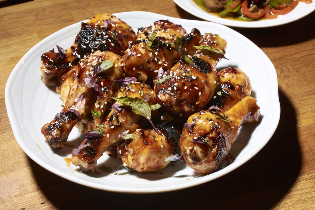 Sous vide chicken legs honey sriracha 20