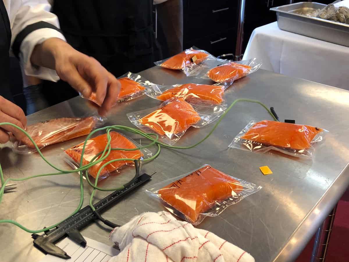 Sous vide salmon probe