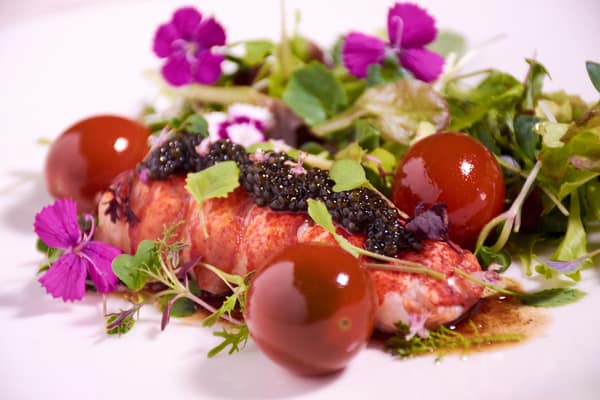 Sous vide lobster salad tomatoes caviar  13