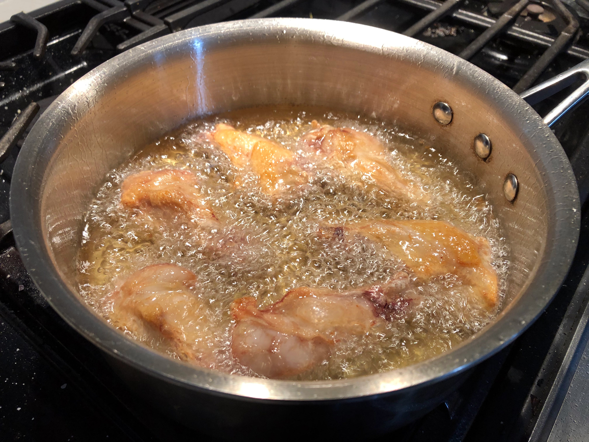 Sous vide deep frying 4