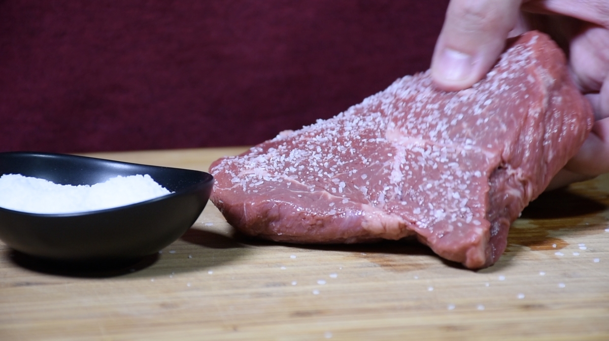 Sous vide sirloin steak raw 8