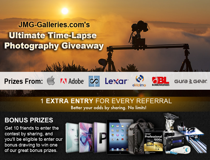 JMG-Galleries: Landscape, Nature, Travel & Fine Art Photography: Win the Ultimate Time-Lapse Photography Setup - Over $5000 in Overall Prizes