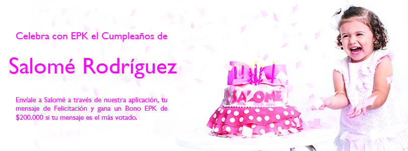 Celebra Con Epk El Cumpleanos De Salome Rodriguez