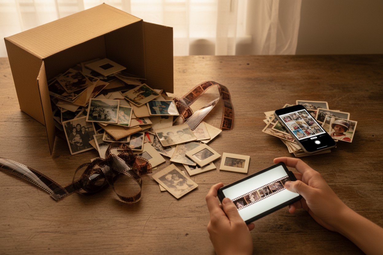 Digital Life Is Organized, Old Photos Are Not illustration