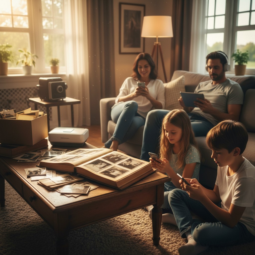 Modern Families Don’t Interact With Old Photos illustration