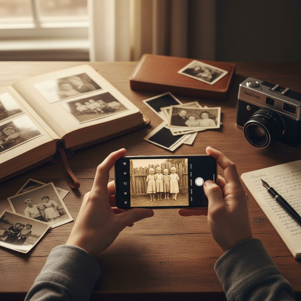 Old Photos as Evidence of Family Stories illustration