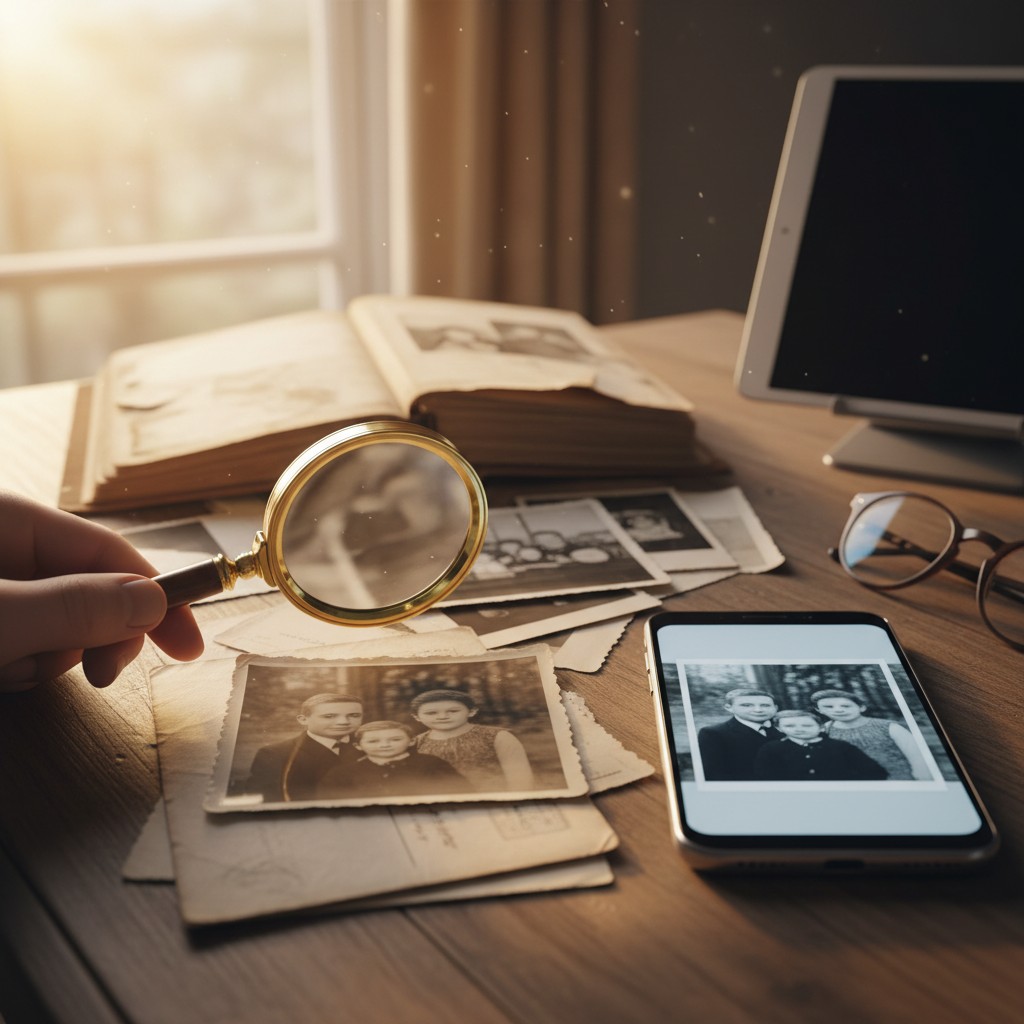 Old Photos Feel Fragile in a Tech-Heavy World illustration