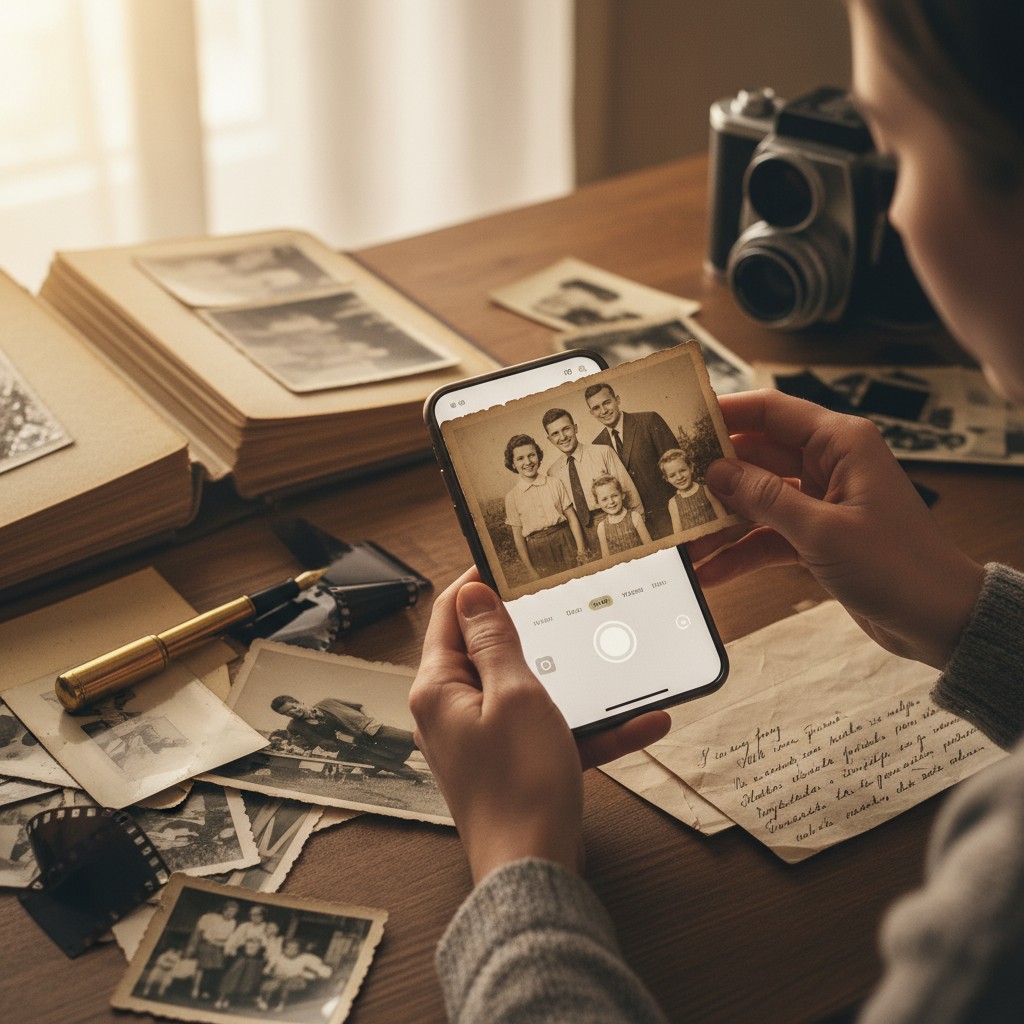 Rediscovering Memories Through Old Printed Photos illustration