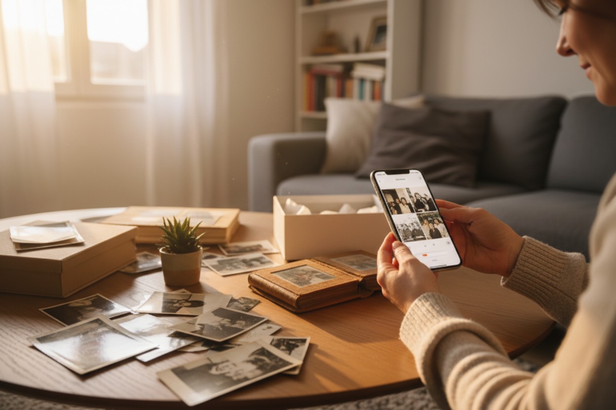 Scanning Old Photos to Give as a Gift illustration