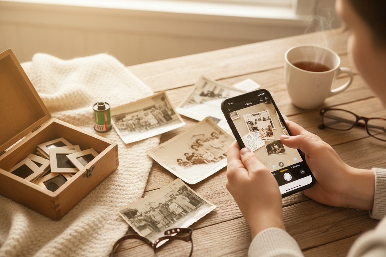 The Role of Photos in Preserving Family Identity illustration