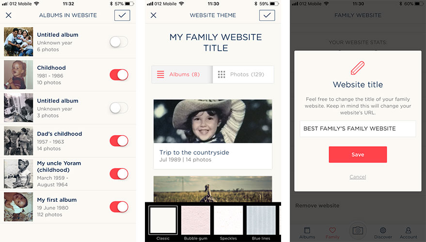Album display management and background theme customization