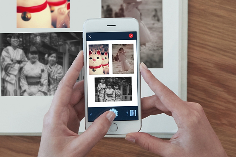 バラバラの写真をスキャンする場合は一度に4枚までにしましょう