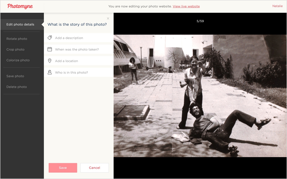 Editing the details of an album - just like in the app