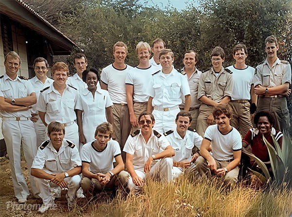 The medical service crew of the Dutch navy.  1979