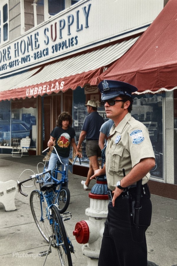 Me enforcing bike laws in 1976