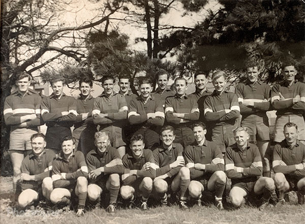 Phillip Island Football Team 1950 Jack Davey bottom row 3rd from the left. 1950, Phillip Island, Victoria, Australia