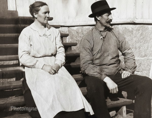 Emma Josefine and her husband, Gudbrand Hansen, Norway. Circa 1915 