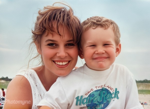  Loving life at the beach,  1997