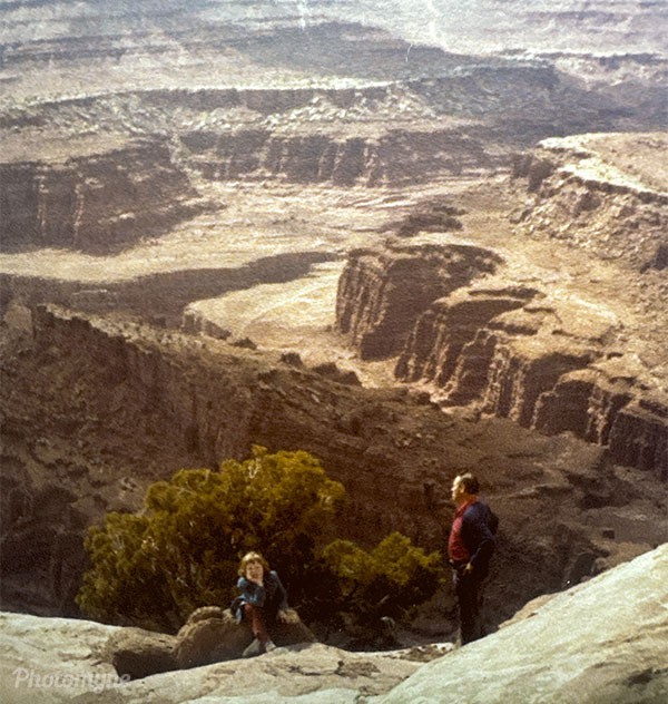 Me and Dad enjoying the view and the climb. Dec 1978, Grand Canyon, Arizona, USA