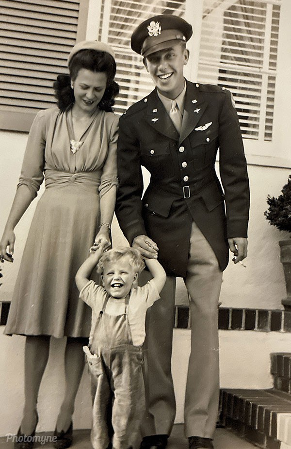 Aunt Betty, Uncle John and little Ricky. 1943